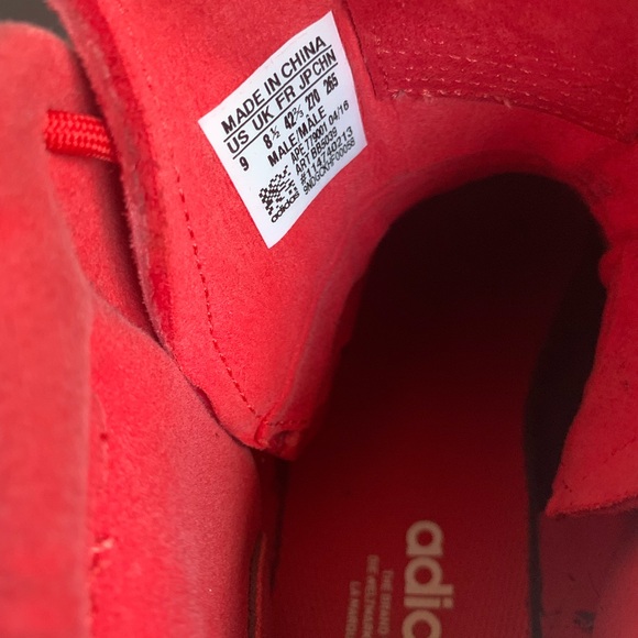 Adidas Originals Tubular Invader Strap Bb5039 Red Suede Gum Sole Mid Top size 9 - Picture 8 of 8